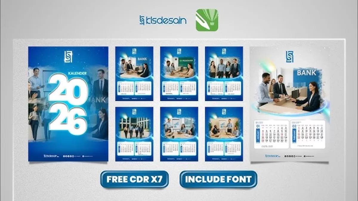 Link Unduh Template Kalender 2026 CDR, Gratis dan Tidak Ribet. (YouTube/KLS Desain)