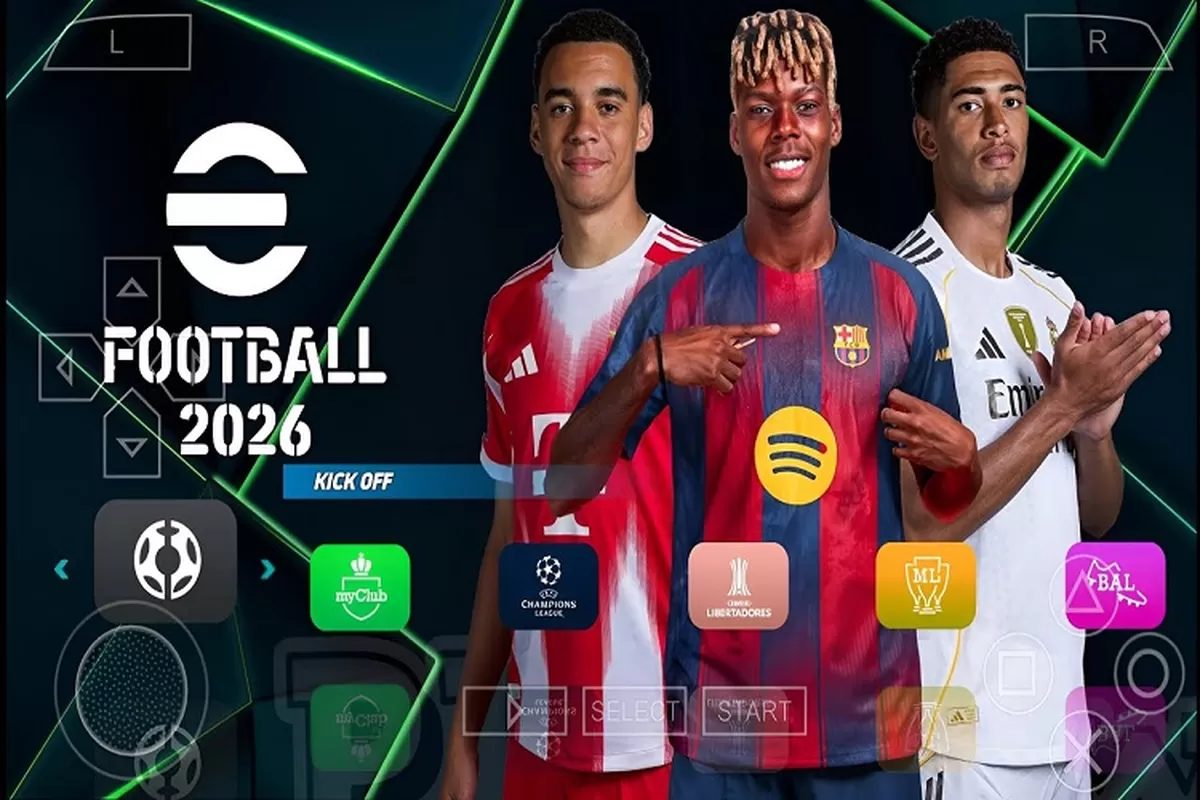 eFootball PES 2026 PPSSPP Android Offline Full Update UCL &amp; Leagues Kits 25/26 Season 4K