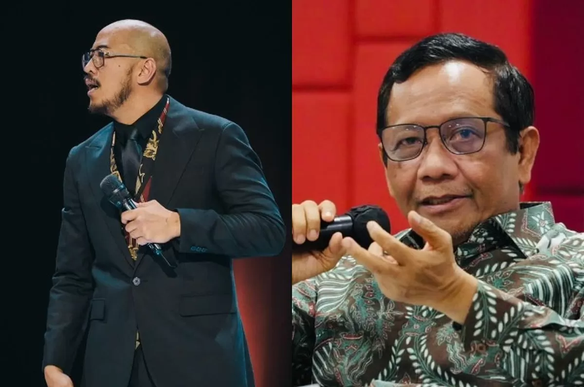 Menyoroti pernyataan eks Menko Polhukam, Mahfud MD terkait materi stand up dari komika Pandji Pragiwaksono yang bisa kena jeratan hukum. (Instagram.com / @panji.pragiwaksono - @mohmahfudmd)