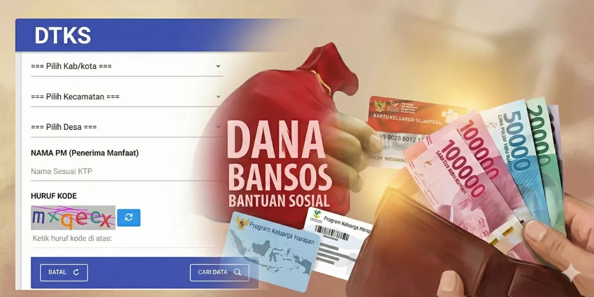Ilustrasi dana bansos dan cara cek status penerima PKH, BPNT, hingga PBI JK terbaru. (cekbansos.kemensos.go.id)