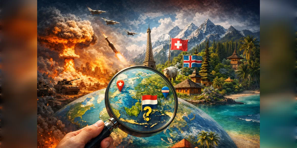  Ilustrasi 10 Negara yang Diprediksi Aman Saat Perang Dunia III, Indonesia Masuk Daftar (Desain AI )