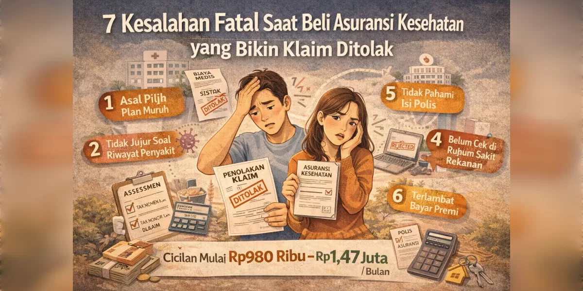 Ilustrasi 7 Kesalahan Fatal Saat Beli Asuransi Kesehatan (Desain AI )