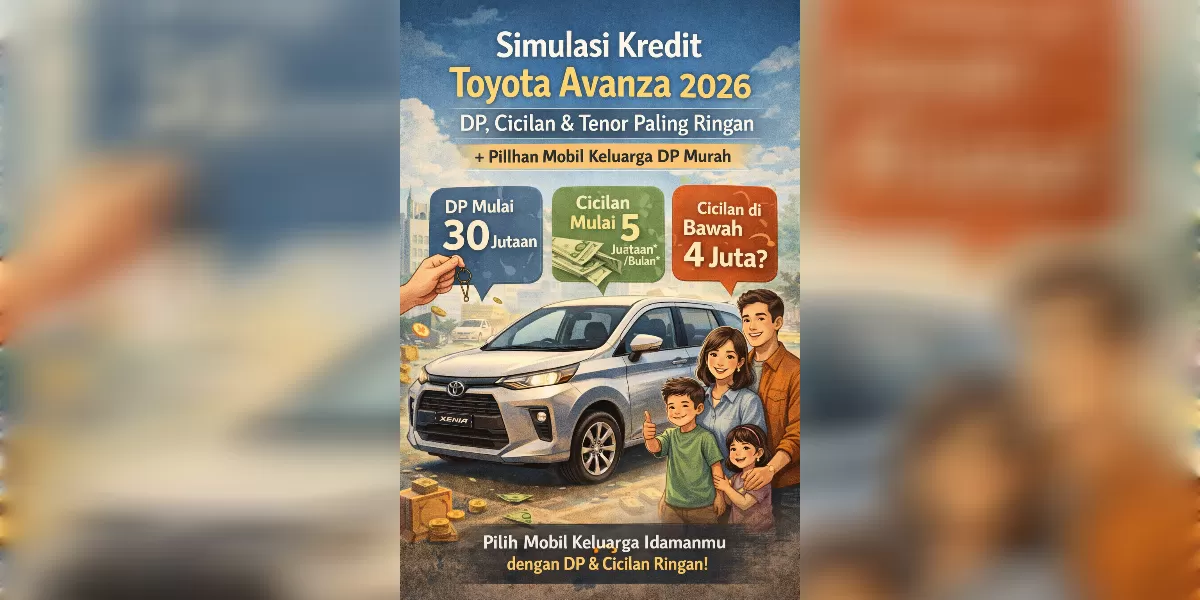 Ilustrasi Simulasi Kredit Toyota Avanza 2026 (Desain AI )