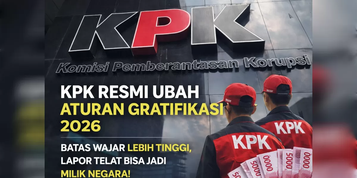 Ilustrasi KPK ubah aturan gratifikasi 2026. (Desain AI )