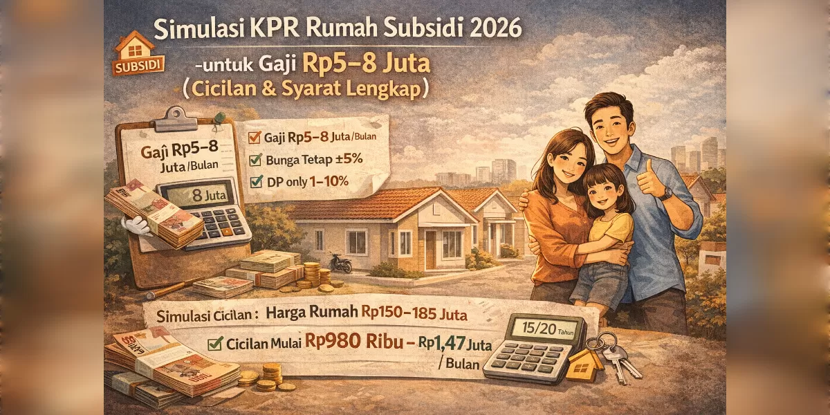 Ilustrasi Simulasi KPR rumah subsidi 202 (Desain AI )