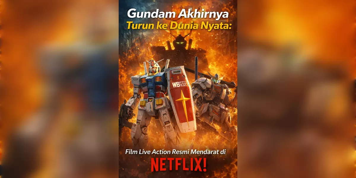 Ilustrasi film live action gundam (Desain AI )