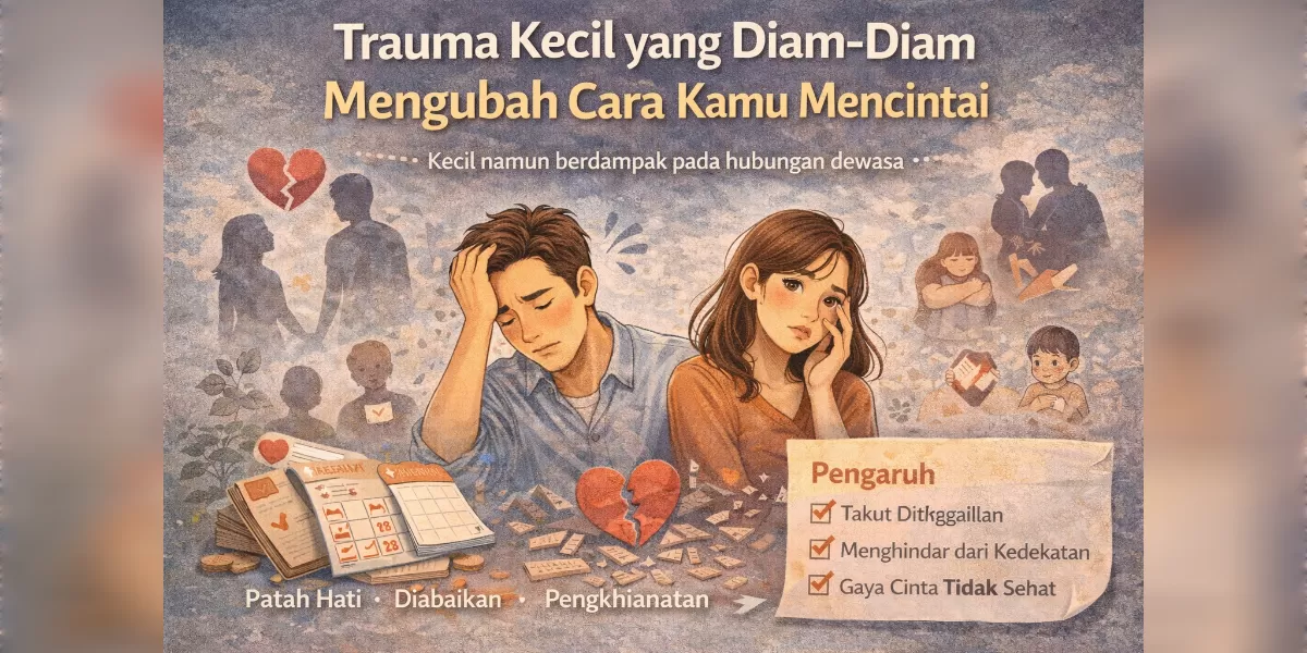 Ilustrasi Trauma kecil dari masa lalu diam-diam membentuk cara kamu mencintai (Desain AI )