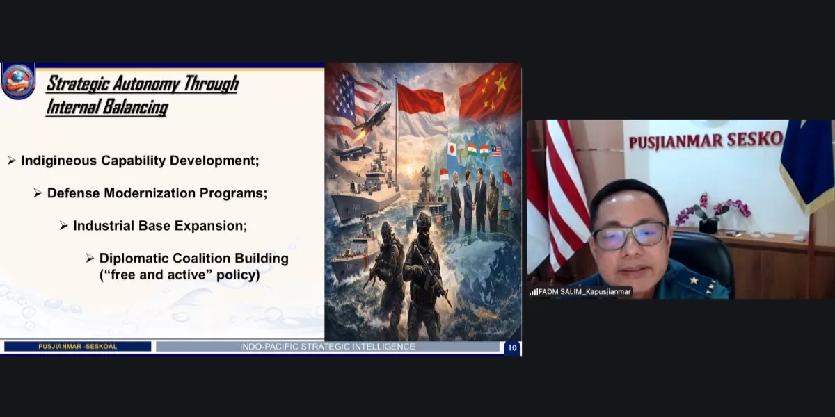 Indo-Pacific Strategic Intelligence (ISI) gelar diskusi daring bertajuk &ldquo;Spheres of Influence and Strategic Retrenchment: How Trump Reshapes Great Power Competition and Its Implications for the Indo-Pacific&rdquo;. (Dok. ISI)