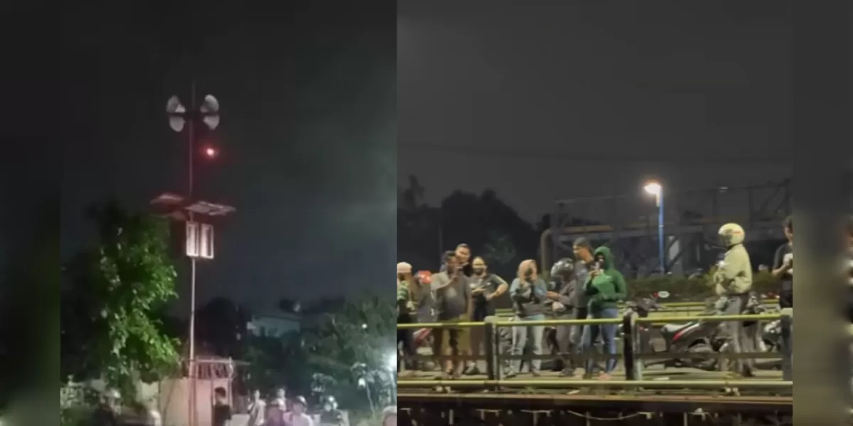 Warga Bekasi sempat viral karena berlarian ke jalan raya saat sirine peringatan banjir berbunyi. ( (Instagram/mastriadhianto)
