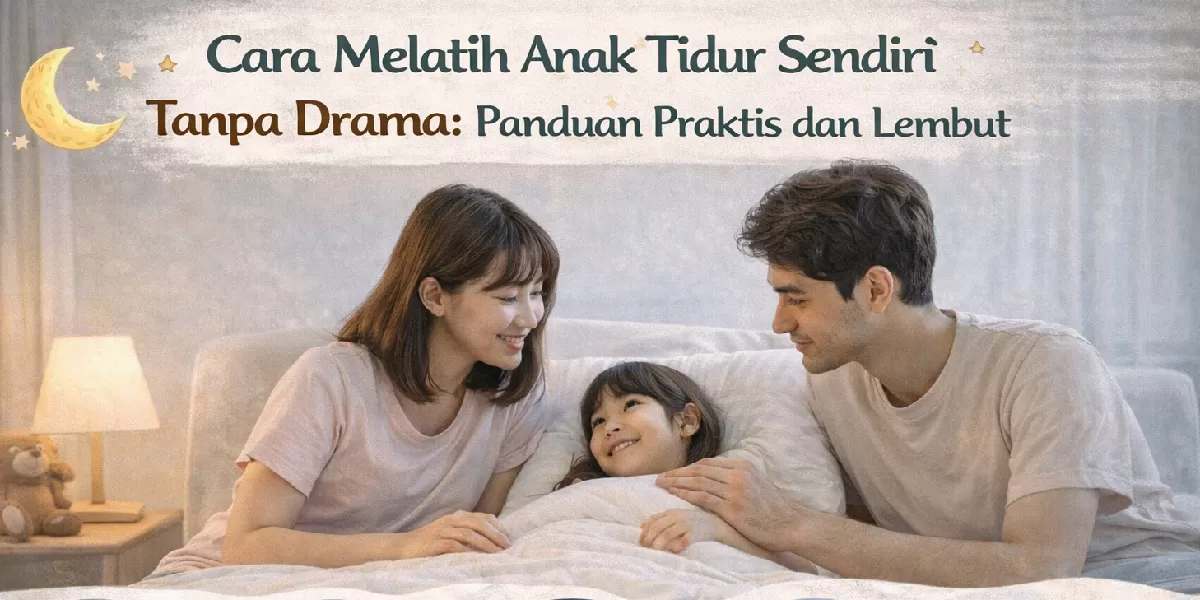 Ilustrasi Cara Melatih Anak Tidur Sendiri Tanpa Drama (Desain AI )
