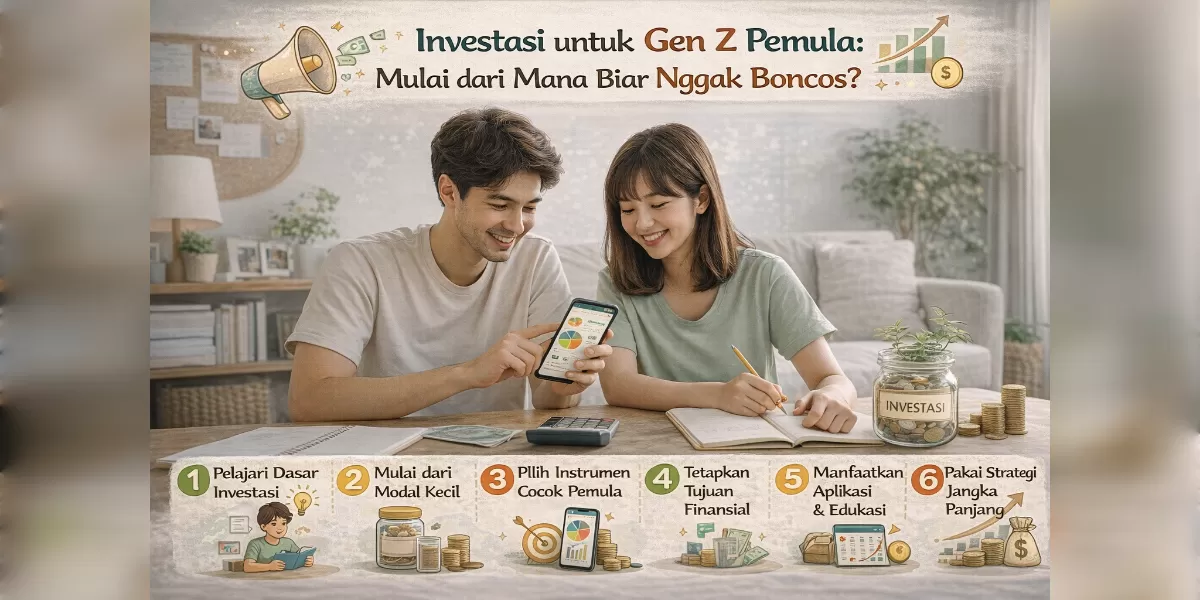 Ilustrasi Panduan investasi untuk Gen Z (Desain AI )