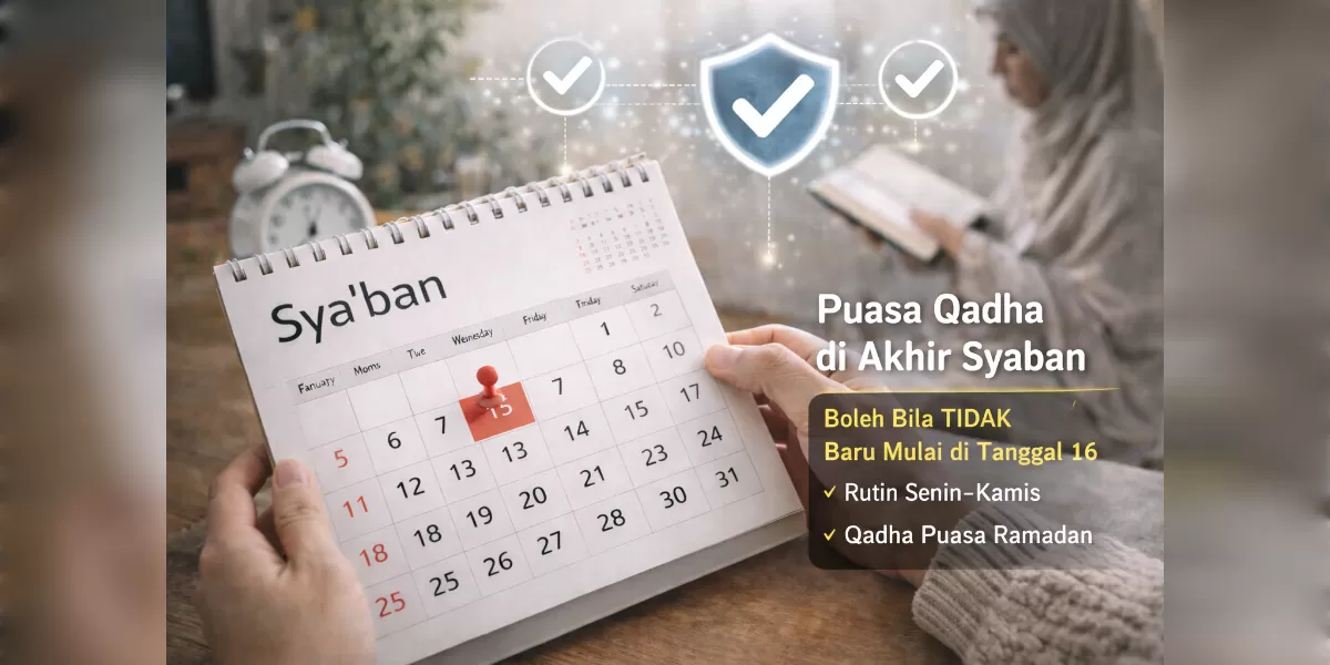 Ilustrasi Puasa qadha di akhir Syaban boleh dalam kondisi tertentu, (Desain AI )