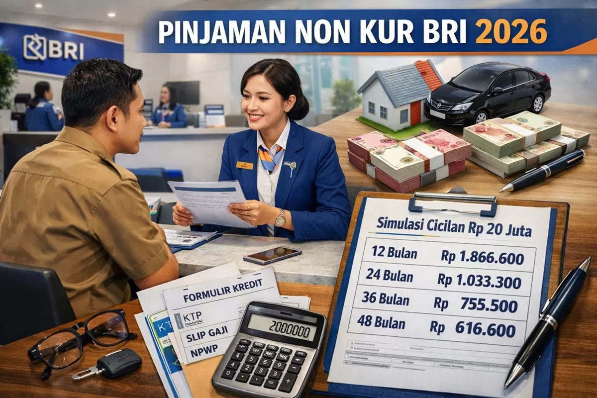 Modal Usaha Lebih Besar! Simulasi Tabel Pinjaman BRI Non KUR 2026, Cicilan dan Syarat Lengkapnya. (Gemini AI)