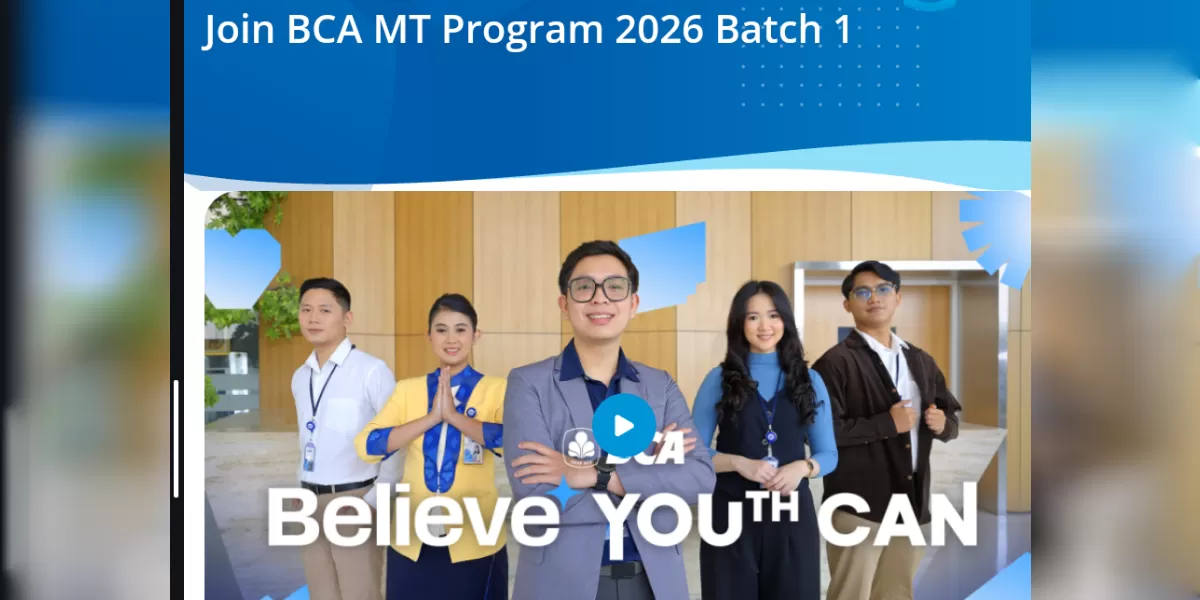 Ilustrasi BCA membuka Management Trainee 2026 (bca.co.id)