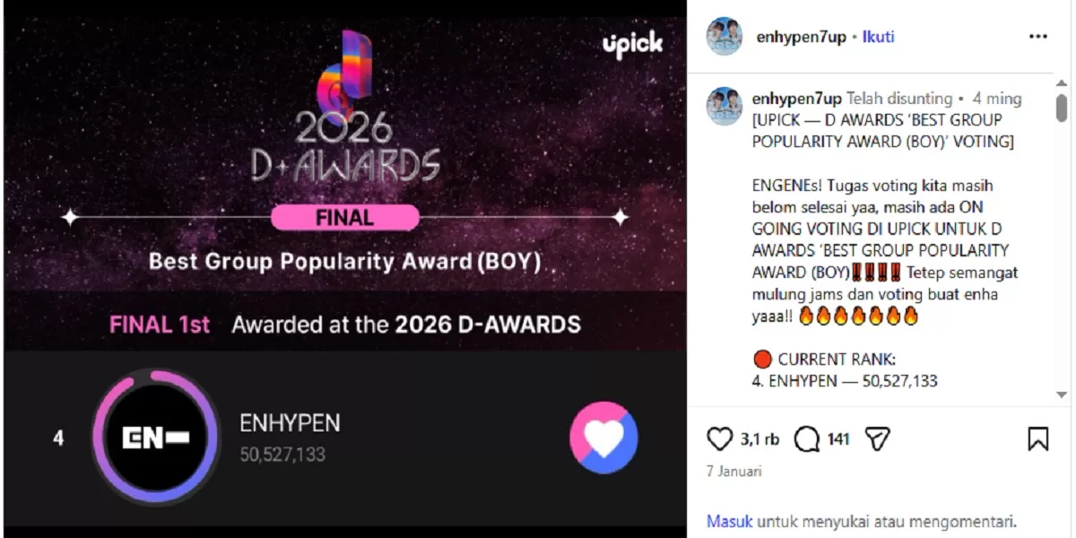 D Awards 2026 kembali hadir pada 11 Februari 2026 di Seoul. Simak jadwal, line-up artis, kategori penghargaan, dan cara menonton live stream