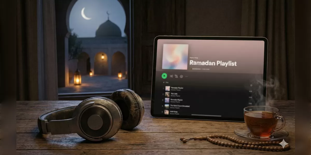 Ilustrasi Rekomendasi playlist lagu Religi untuk Ramadhan 2026 (Desain AI )