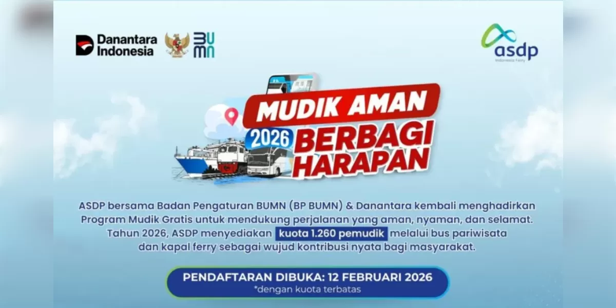 Mudik Gratis 2026 bersama BUMN (Instagram @asdp_id)