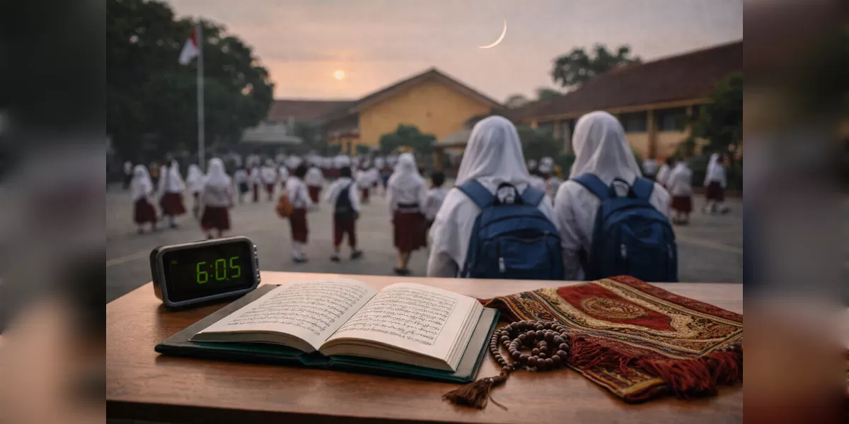 Ilustrasi jadwal libur Ramadhan 2026  (Desain AI )