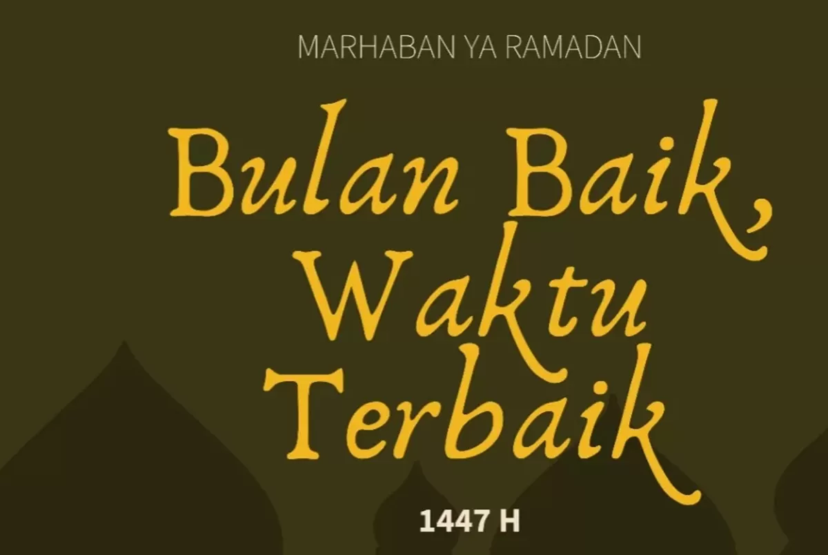100 Ucapan Selamat Ramadhan 2026, Bagikan ke WhatsApp, Instagram, dan Facebook. (Canva)