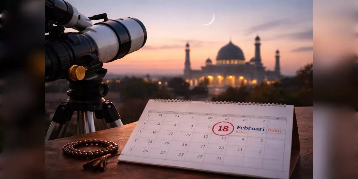 Ilustrasi Alasan Muhammadiyah tetapkan 1 Ramadan 1447 H pada 18 Februari (Desain AI )