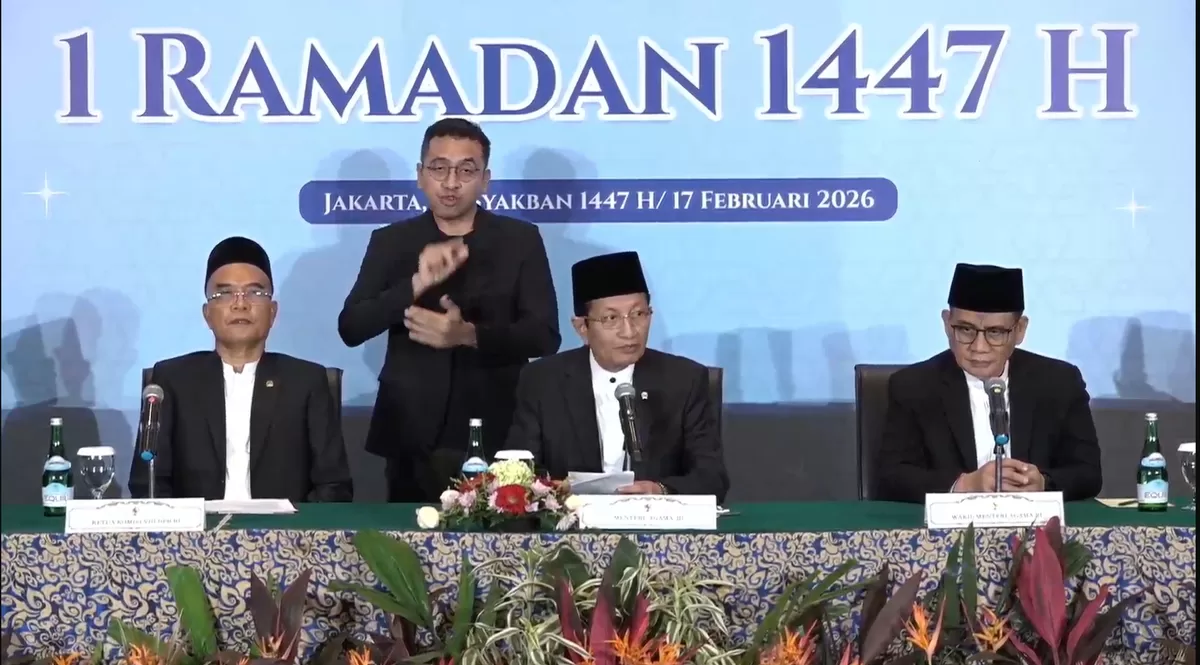Keterangan Menteri Agama tentang penetapan awal puasa ramadan 1447 H (Tangkapan layar YouTube Kemenag)