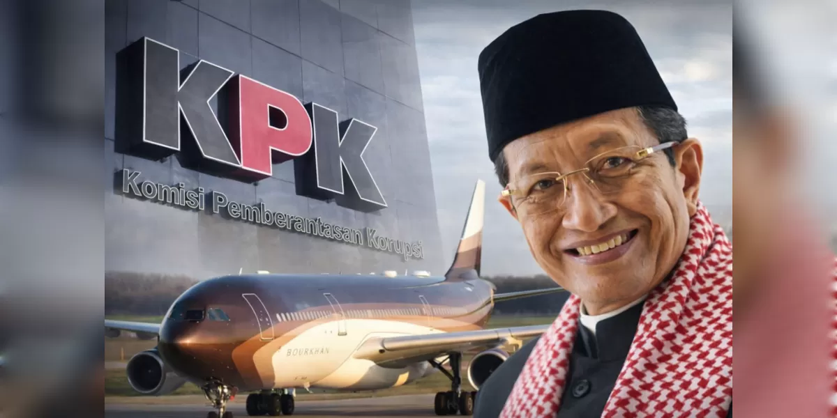 Ilustrasi KPK dalami dugaan gratifikasi jet pribadi untuk Menag (Desain AI )