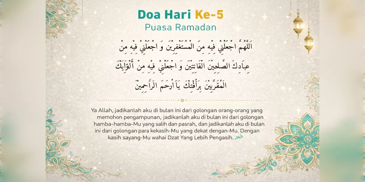Ilustrasi Doa puasa hari ke-5 Ramadhan 2026 (Desain AI )