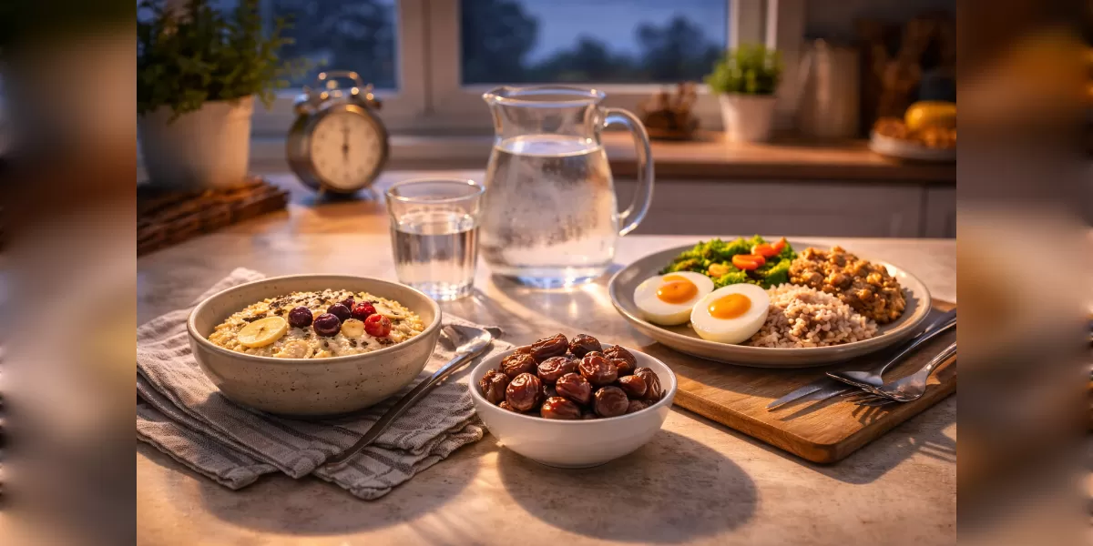Foto ilustrasi Menu sahur simpel dan sehat agar tahan lapar (Desain AI)