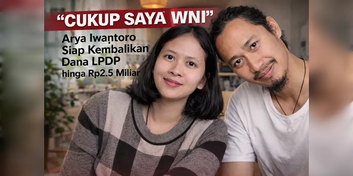 Foto ilustrasi Kasus viral cukup saya WNI, Arya siap kembalikan dana LPDP (Desain AI )
