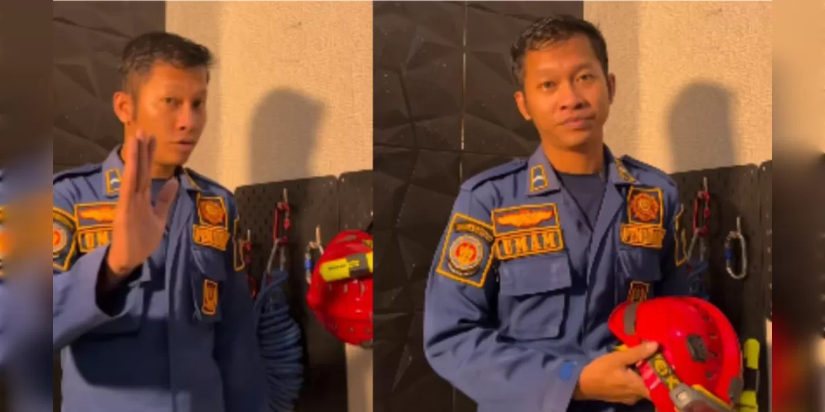 Menyoroti penuturan seorang petugas Damkar yang mengaku mendapatkan teror setelah membagikan konten edukasi terkait fungsi helm.  (Instagram.com/@xkhairulumam)