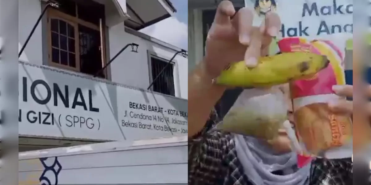 SPPG Bekasi Barat didatangi orang tua siswa karena menu MBG yang dibagikan.  (TikTok/atindiskandar)