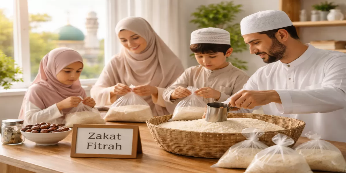 Foto ilustrasi Panduan lengkap waktu dan cara menyiapkan zakat fitrah  (Desain AI )