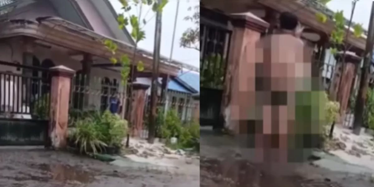 Menyoroti insiden viral seorang pria di Palangka Raya yang diduga sekap 3 wanita dan mengamuk dalam kondisi tanpa busana.  (X.com/@neVerA0nely)