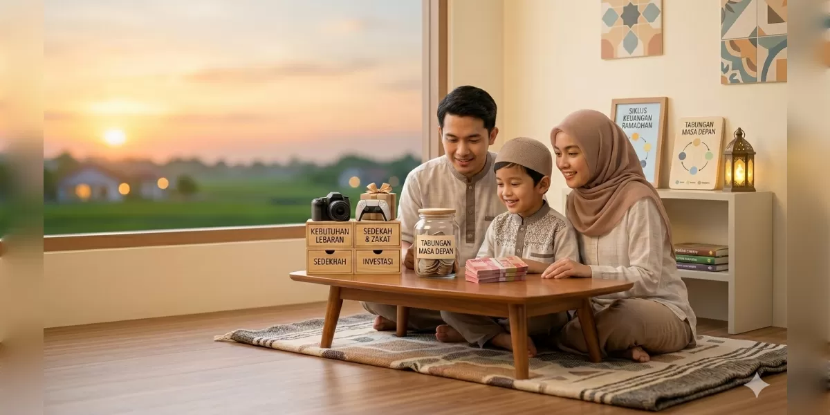 Foto ilustrasi Bingung pakai THR? Ini cara bijak bedakan kebutuhan dan keinginan agar tetap berkah. (Desain AI )