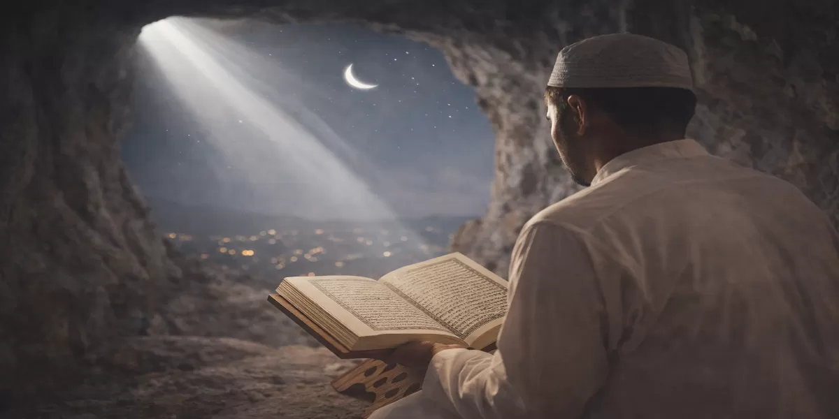 Foto ilustrasi Sejarah Nuzulul Qur&rsquo;an 17 Ramadan (Desain AI)