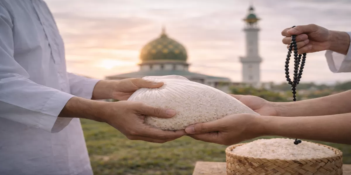 Foto ilustrasi panduan niat zakat fitrah lengkap (Desain AI)