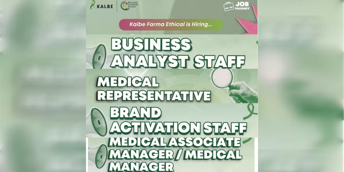 Foto ilustrasi Lowongan kerja Kalbe Farma Maret 2026 (Instagram @kalbecareer.id)