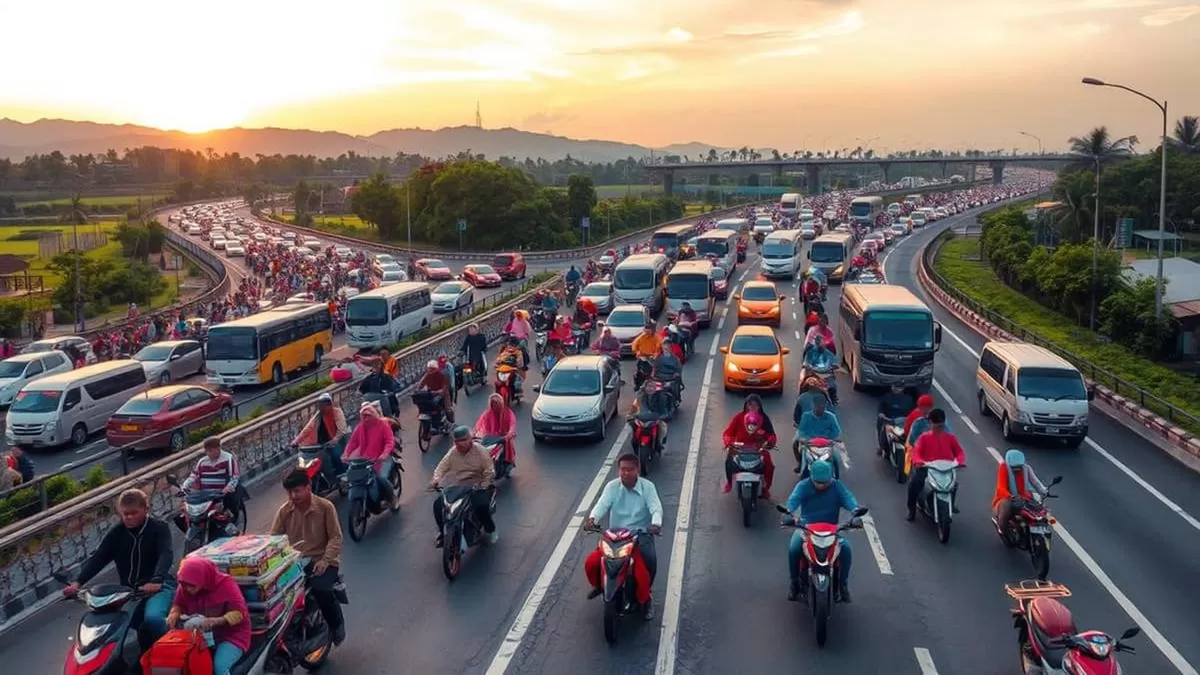 Wahai Pemudik, Hindari Puncak Arus Balik Lebaran 24 Maret 2026. (ANTARAFOTO)