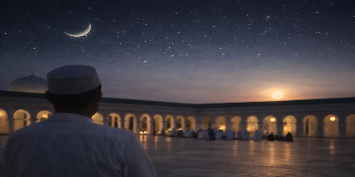 Foto ilustrasi Tanda-Tanda Lailatul Qadar Menurut Hadis Sahih (Desain AI)