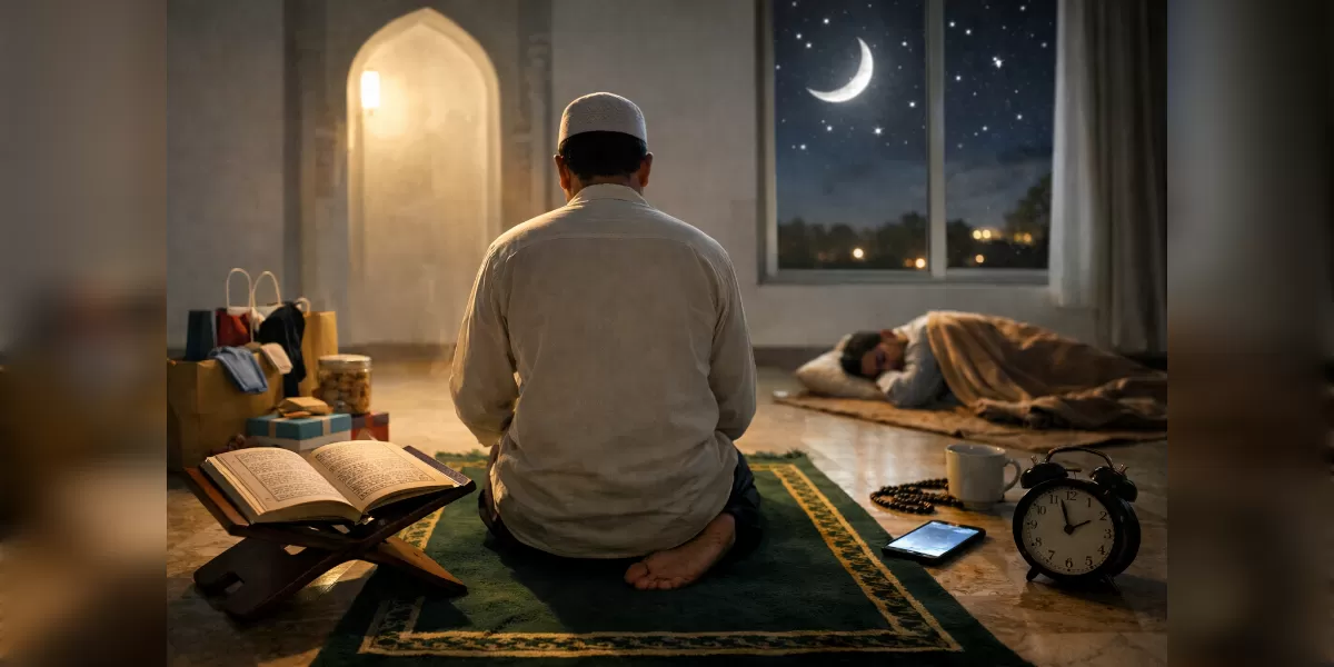 Foto ilustrasi Kesalahan yang sering terjadi di 10 hari terakhir Ramadhan (Desain AI )
