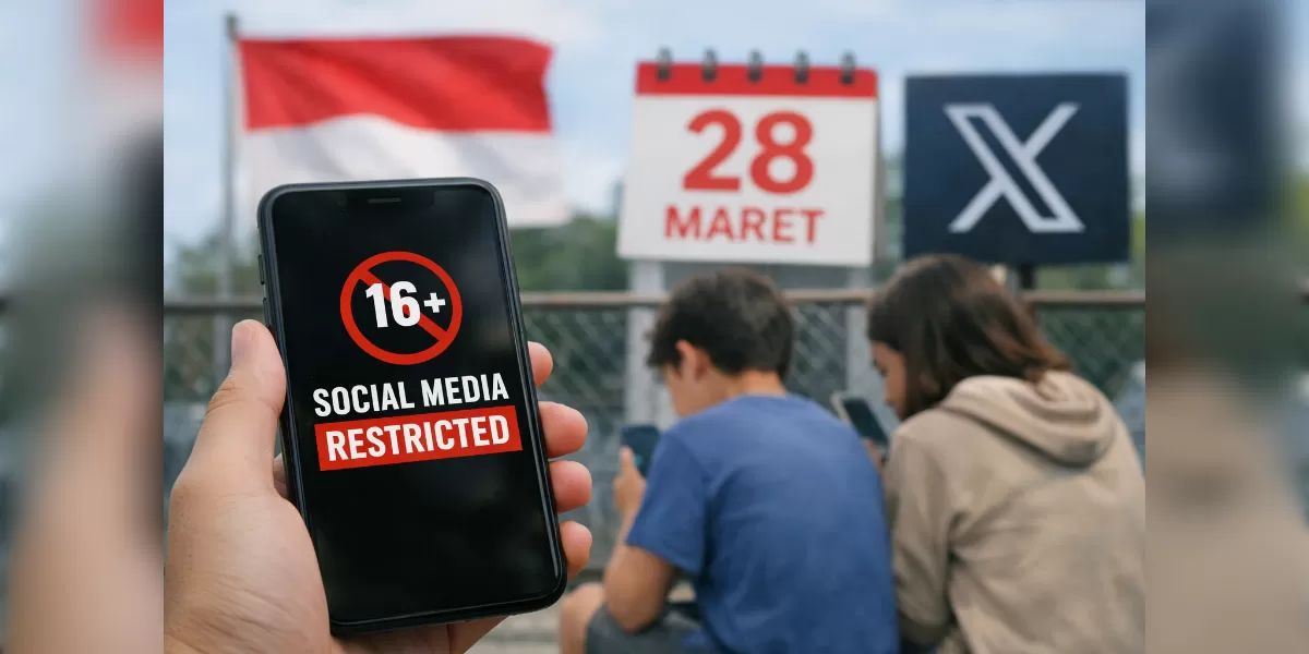 Foto ilustrasi Aturan Baru Berlaku! 70 Juta Warga RI Tak Bisa Akses Medsos, X Ambil Langkah Cepat (Desain AI )