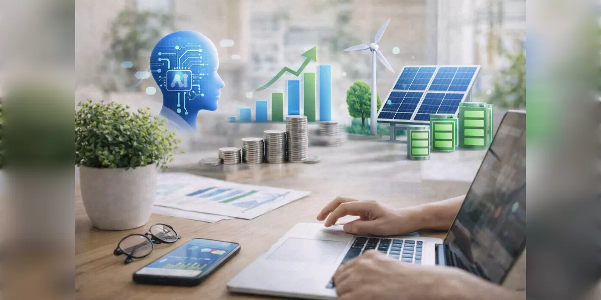 Gambar ilustrasi Peluang investasi teknologi dan energi 2026 (Desain AI )