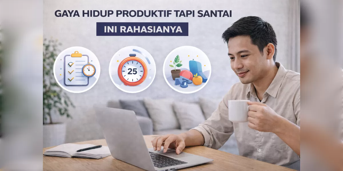 Gambar ilustrasi Rahasia hidup produktif tapi santai tanpa stres (Desain AI )