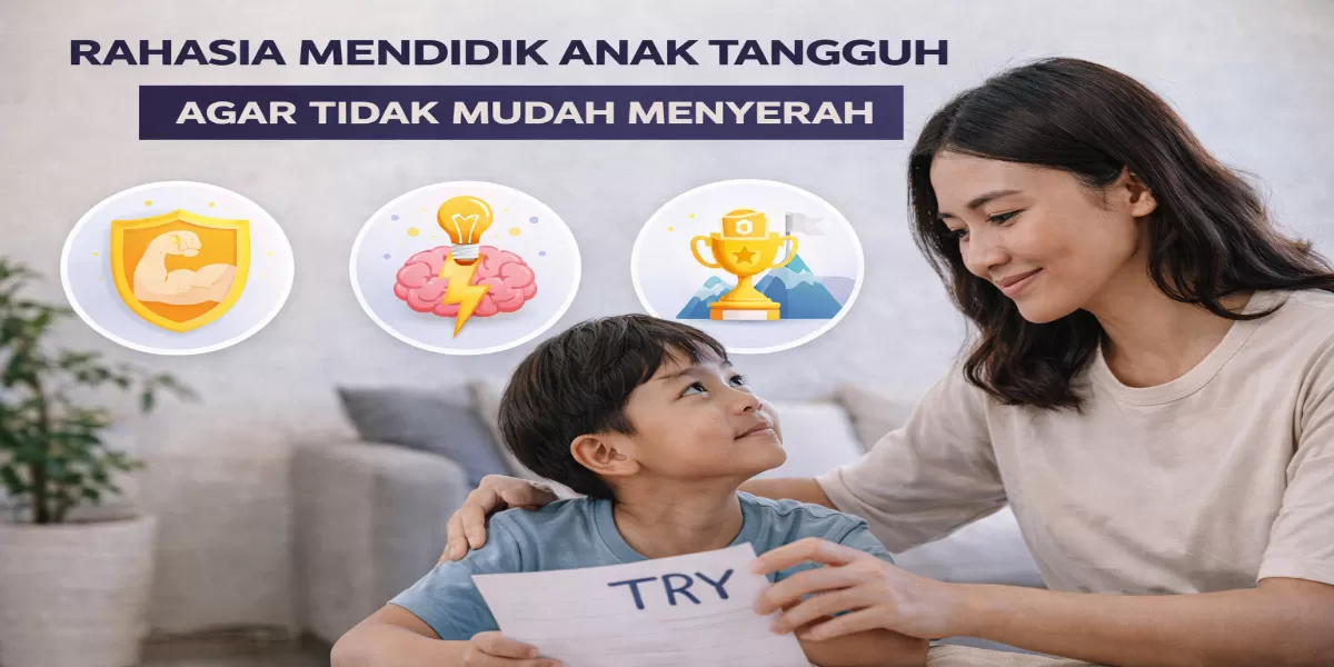 Gambar ilustrasi Cara mendidik anak tangguh (Desain AI )