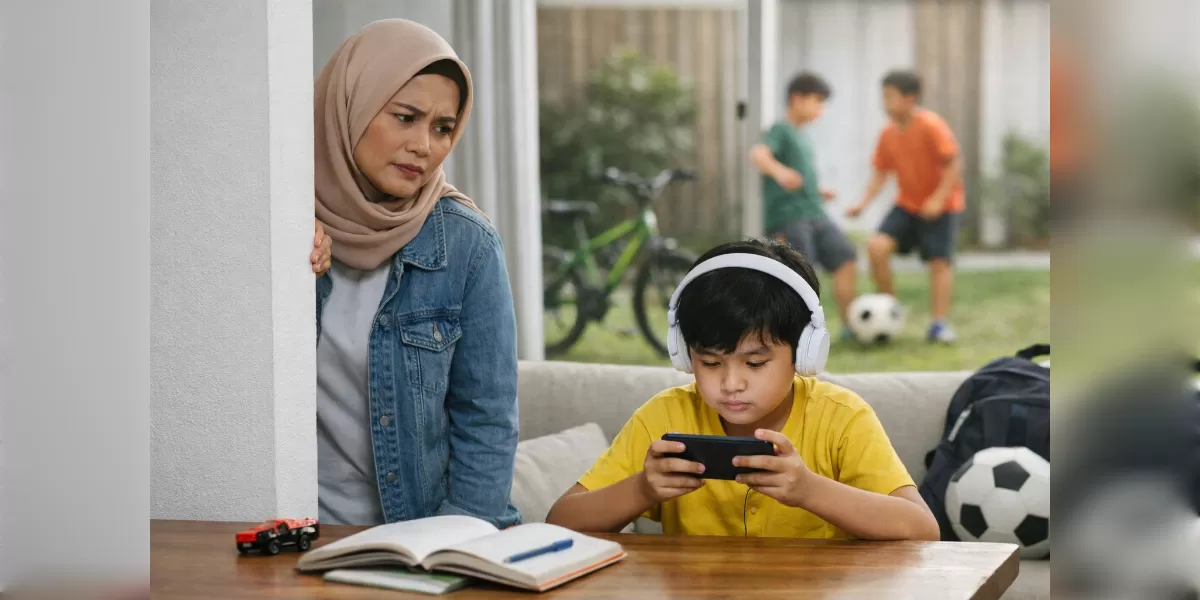 Gambar ilustrasi Aturan pembatasan medsos anak dinilai efektif dengan catatan (Desain AI)