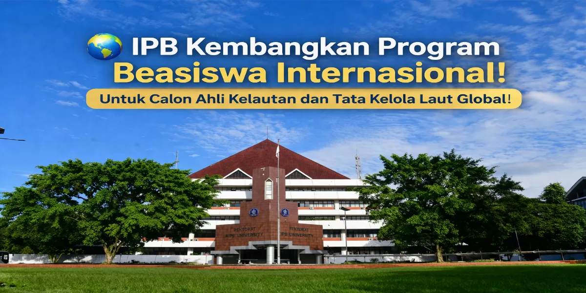 Ilustrasi IPB jadi tuan rumah forum global dan siapkan beasiswa kelautan (Desain AI )