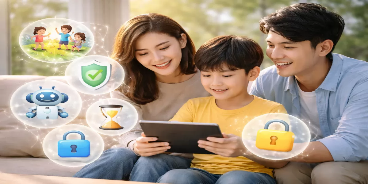 Ilustrasi Digital parenting 2026 (Desain AI )