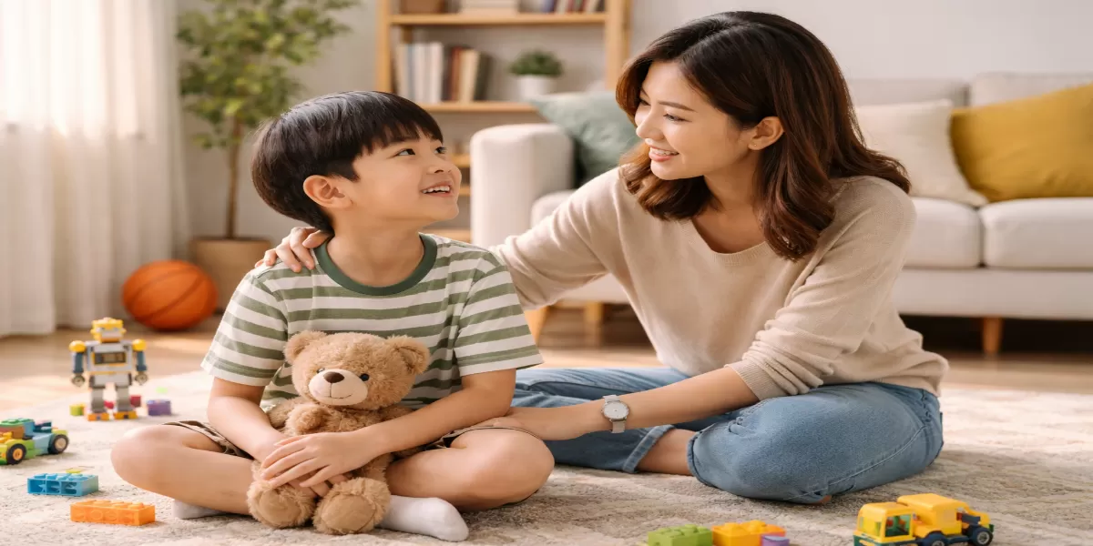 Gambar ilustrasi Cara mendidik anak dengan emotional intelligence (Desain AI )