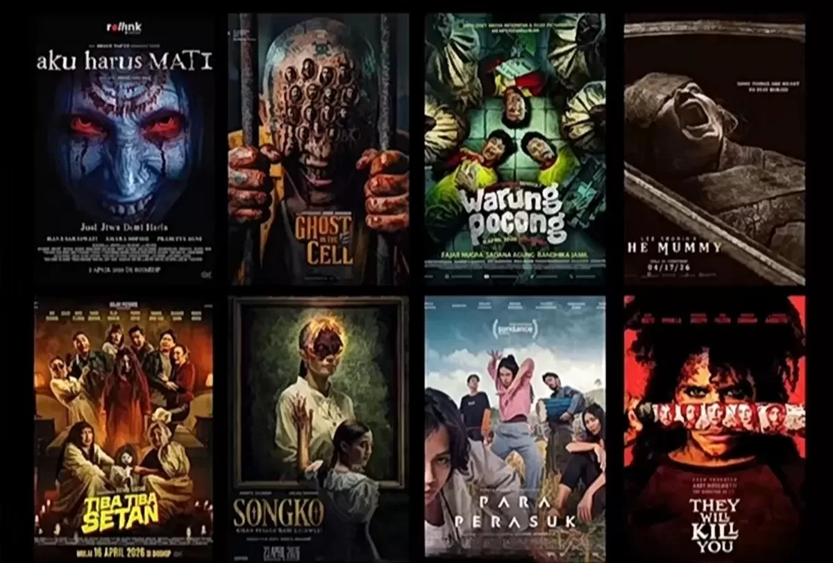 Daftar Film Horor Indonesia April 2026 di Bioskop: Jadwal Tayang XXI, CGV, dan Cinepolis Lengkap dengan Sinopsis. (Canva)