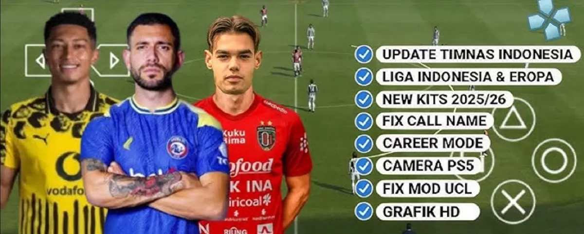 Download eFootball PES 2026 PPSSPP BRI Liga 1 update transfer musim 2025/2026 terbaru